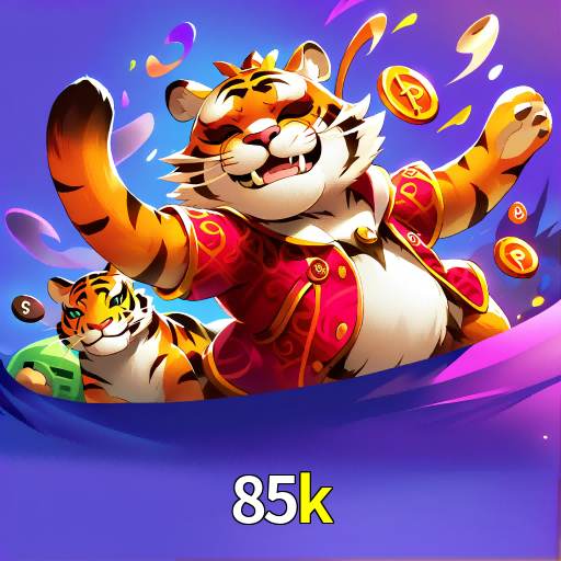 Imagem promocional da 85k mostrando a plataforma e suas vantagens